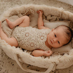 Handmade macrame Moses basket – newborn photography prop and nursery décor