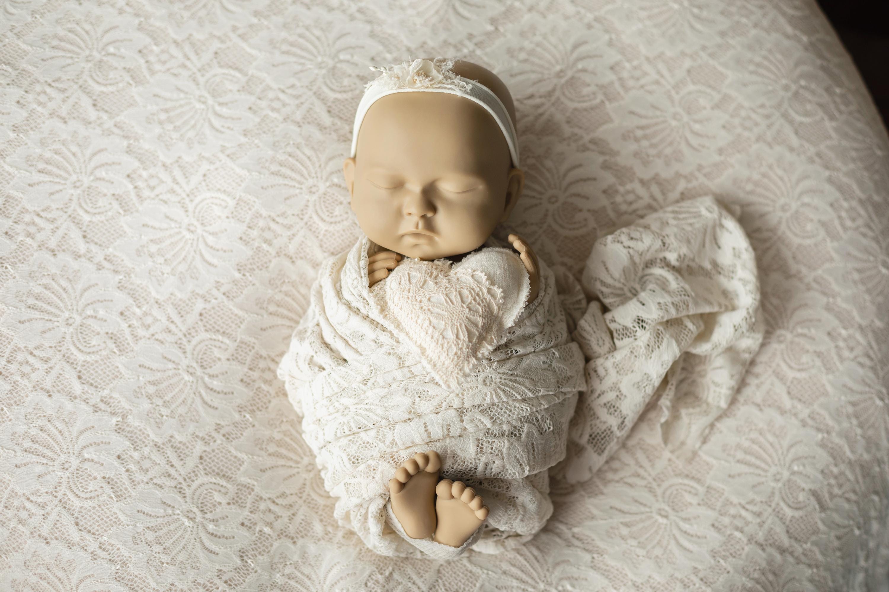 Boho Linen Small Heart Decoration Photo Props, Newborn Photography Props Set, Newborn Heart Photo Props, Baby Heart Toys, Linen Heart Decor