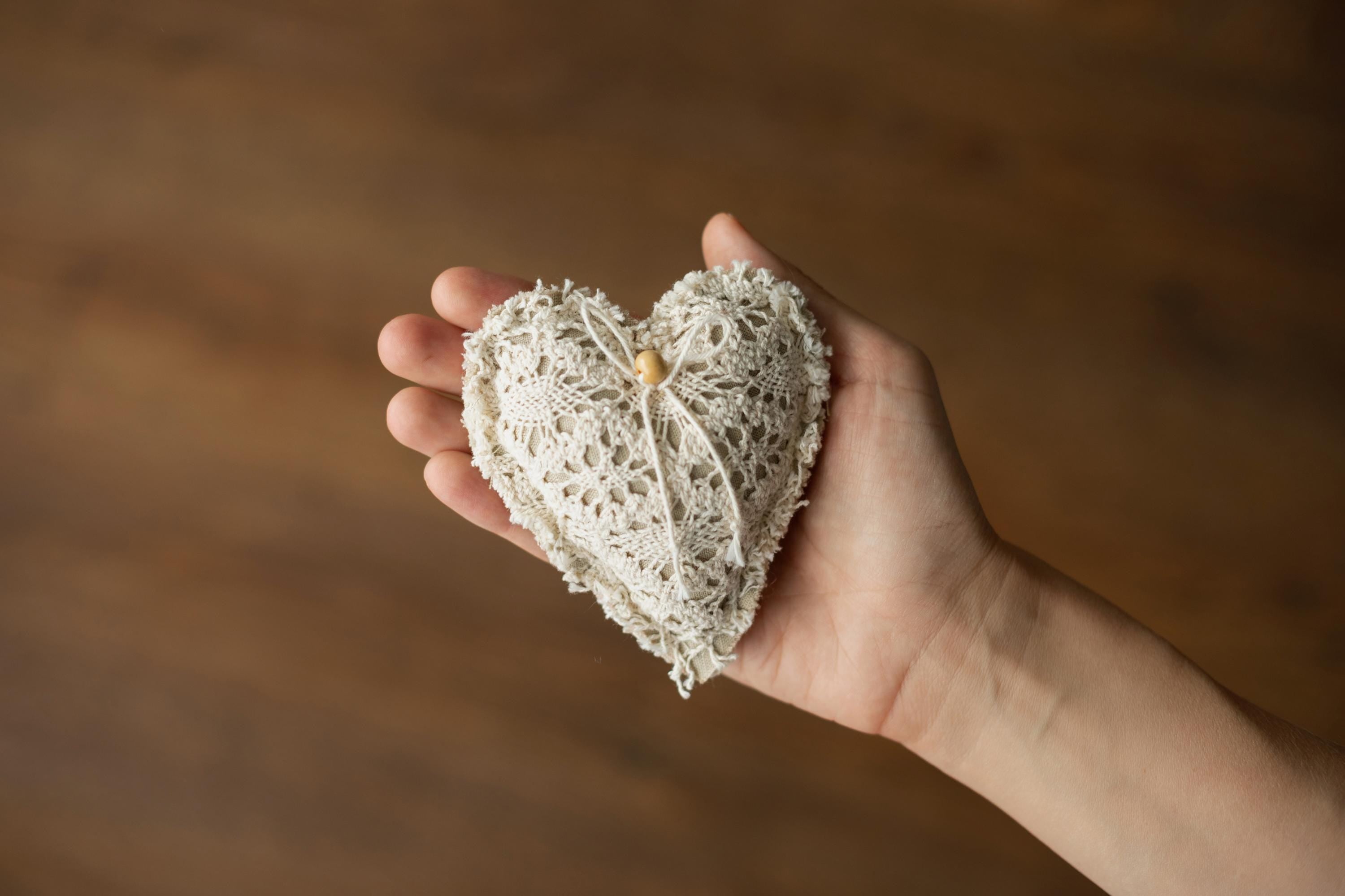 Boho Linen Small Heart Decoration Photo Props, Newborn Photography Props Set, Newborn Heart Photo Props, Baby Heart Toys, Linen Heart Decor