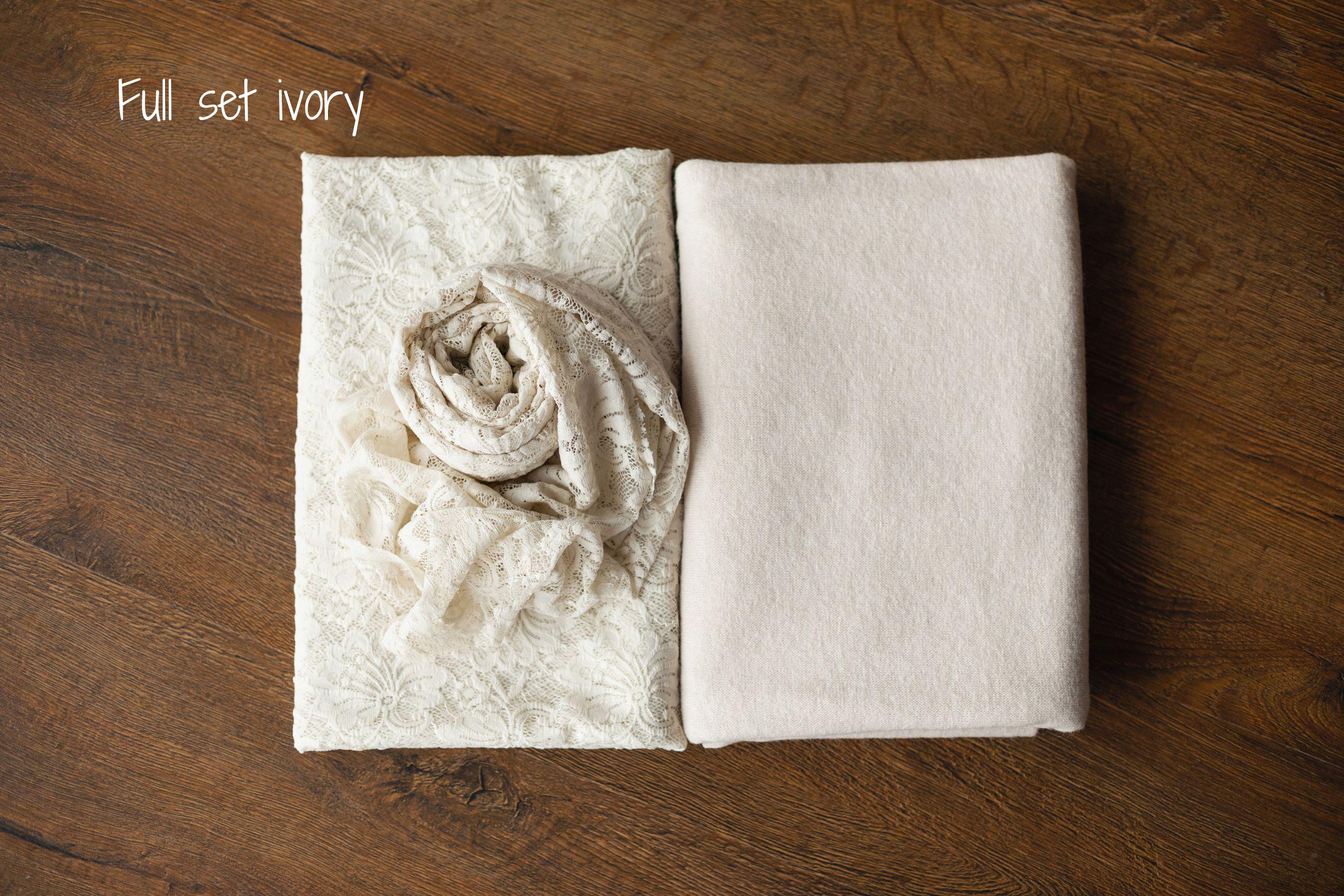 Floral lace wrap and beanbag backdrop – newborn photography prop