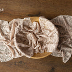 Floral lace wrap and beanbag backdrop – newborn photography prop