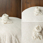 Floral lace wrap and beanbag backdrop – newborn photography prop