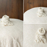 Floral lace wrap and beanbag backdrop – newborn photography prop