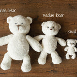 Handmade Boucle Teddy Bears for newborn photography props
