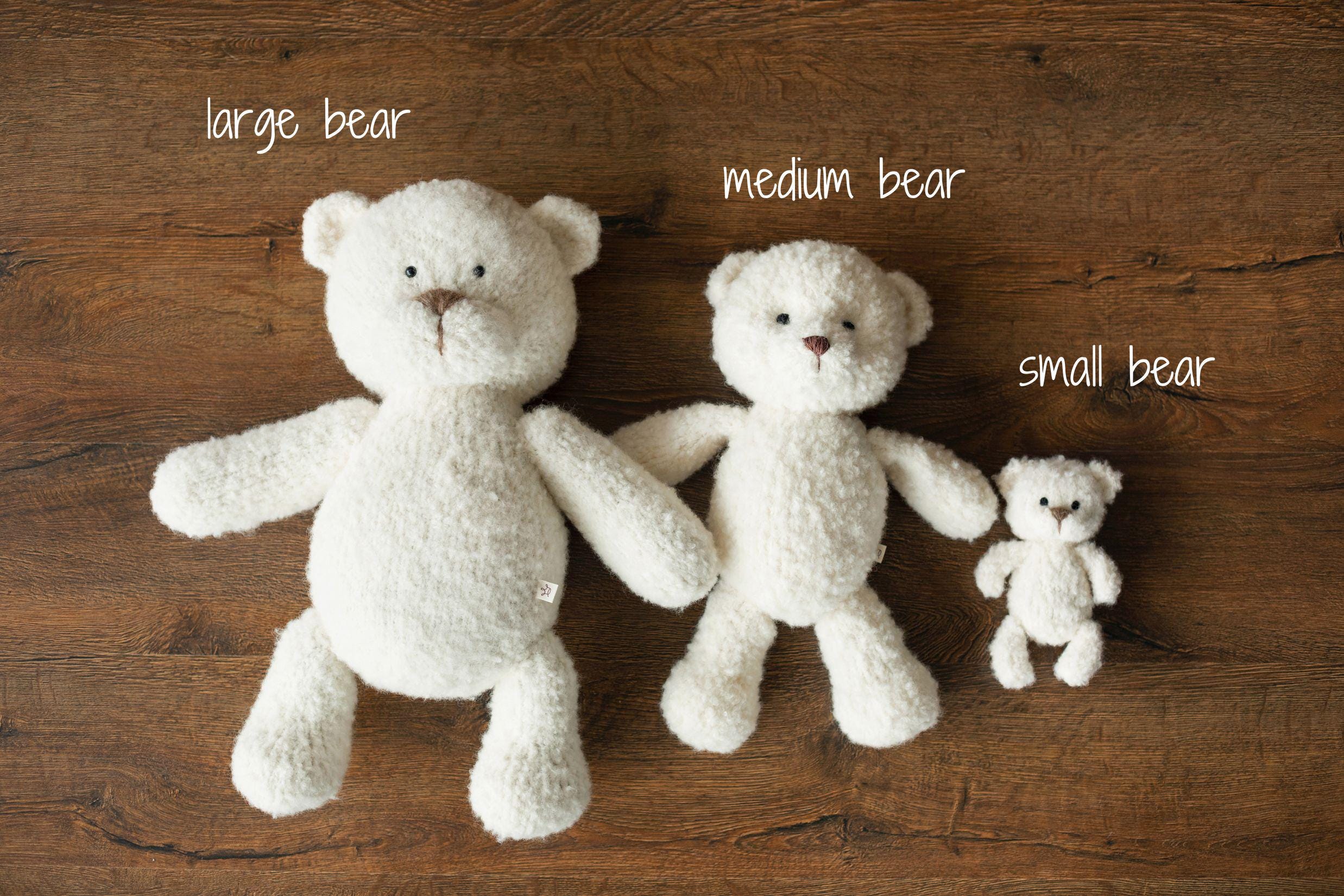 Handmade Boucle Teddy Bears for newborn photography props