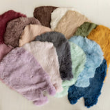 Fluffy rabbit fur baby rug – basket filler and floor layer for newborn photos