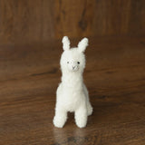 Boucle Knit Alpaca Toy: Soft Handmade Plush for Newborn Photography and Baby Gifts, Newborn Alpaca Toy Baby Shower Gift, Llama Toy for Kids