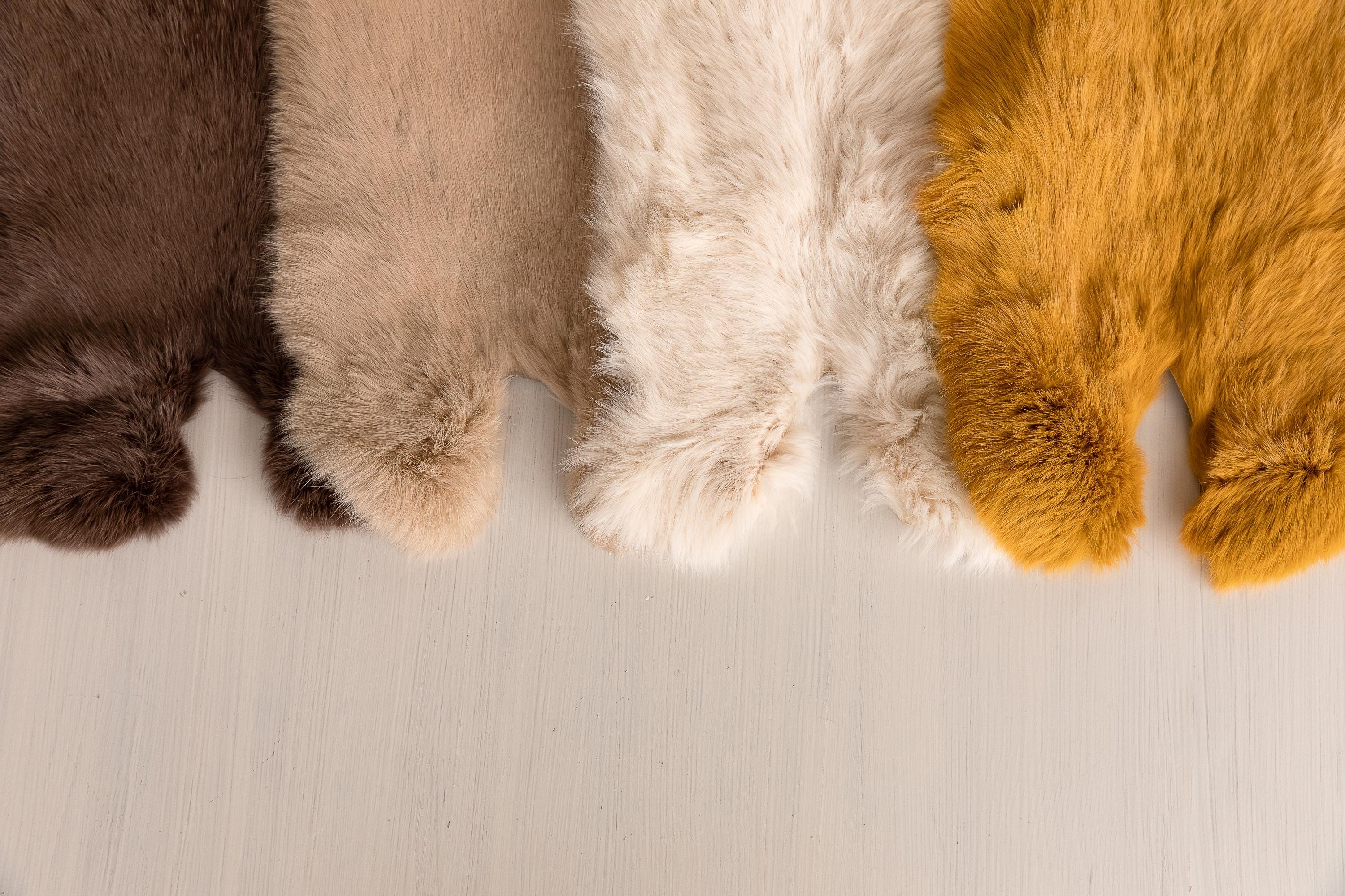 Fluffy rabbit fur baby rug – basket filler and floor layer for newborn photos