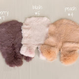Fluffy rabbit fur baby rug – basket filler and floor layer for newborn photos