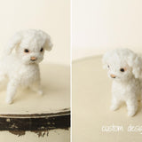 Small Felted Dog Toy for Photography, Custom Pet Figure, Felted Animals Toy,Felt Stuffed Dog, Puppy First Birthday,Newborn photography props