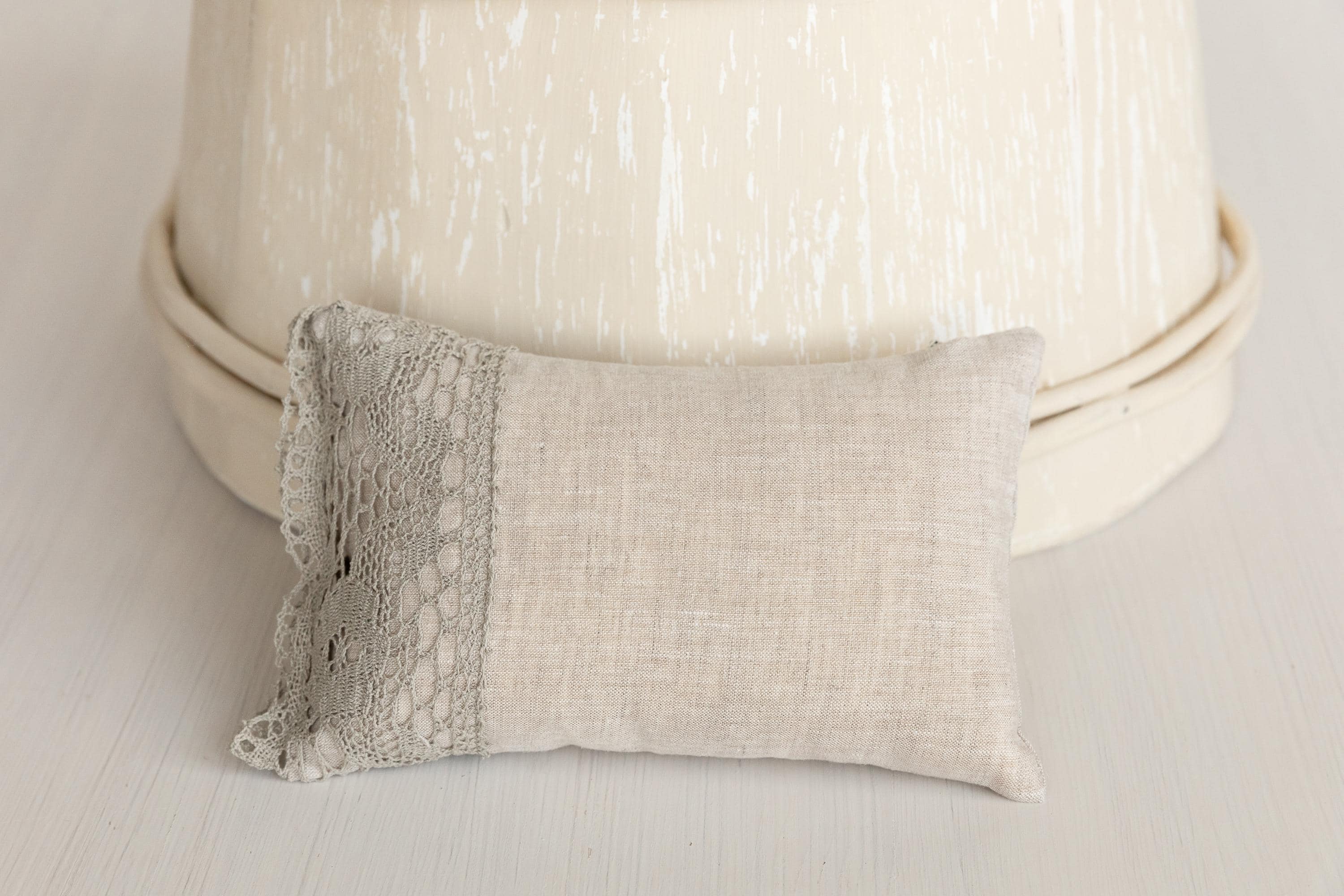 Small Linen Pillow for Newborn Photography, Newborn Photo Pillow, Newborn Photo Props, Newborn Posing Pillow Props, Newborn Linen Pillow