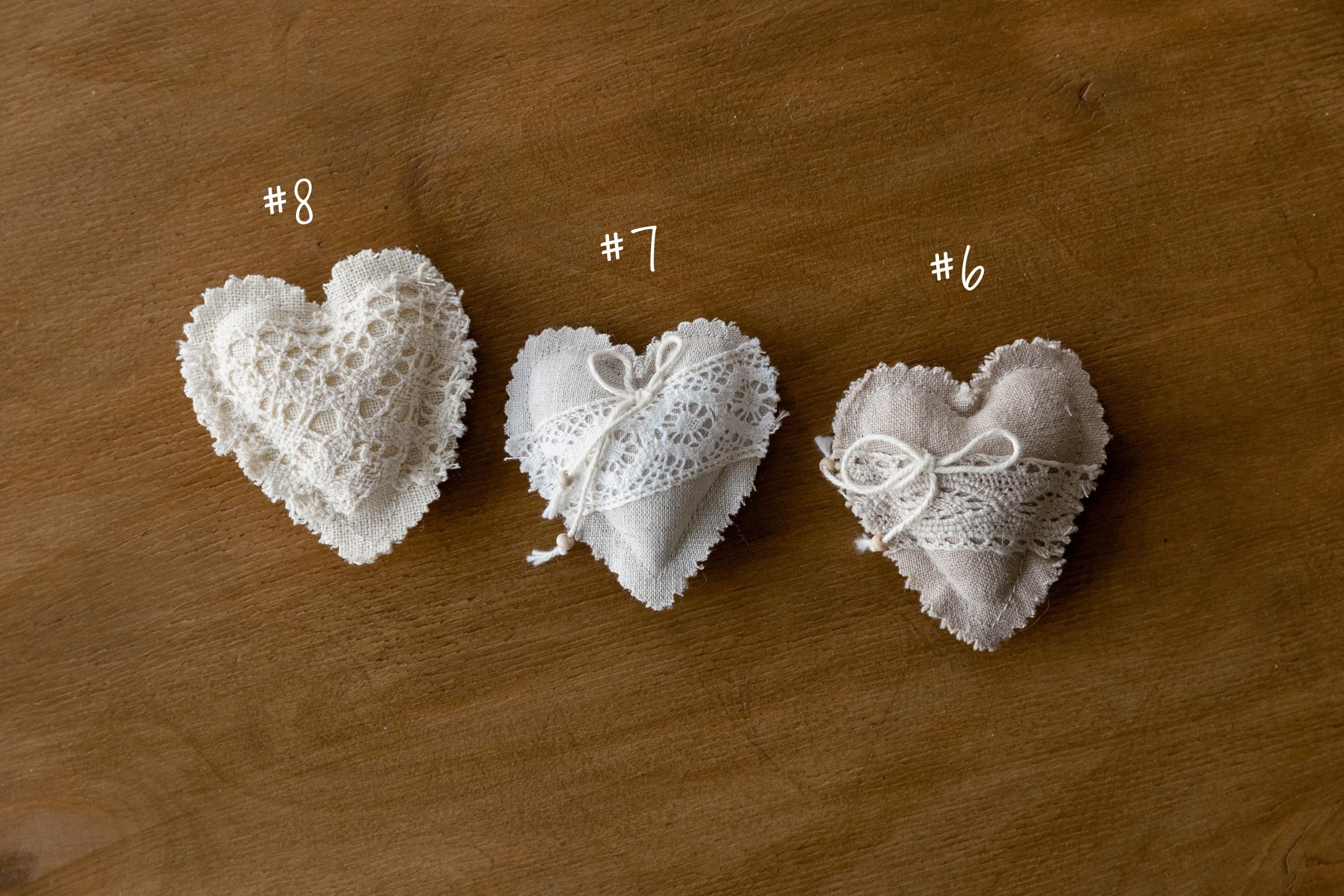 Boho Linen Small Heart Decoration Photo Props, Newborn Photography Props Set, Newborn Heart Photo Props, Baby Heart Toys, Linen Heart Decor