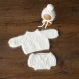 Mink Wool Oversized Baby Sweater for Newborn Photography Prop, Newborn Pullover Knitted Sweater, Newborn Knit Outfit, Newborn Photo Outfit