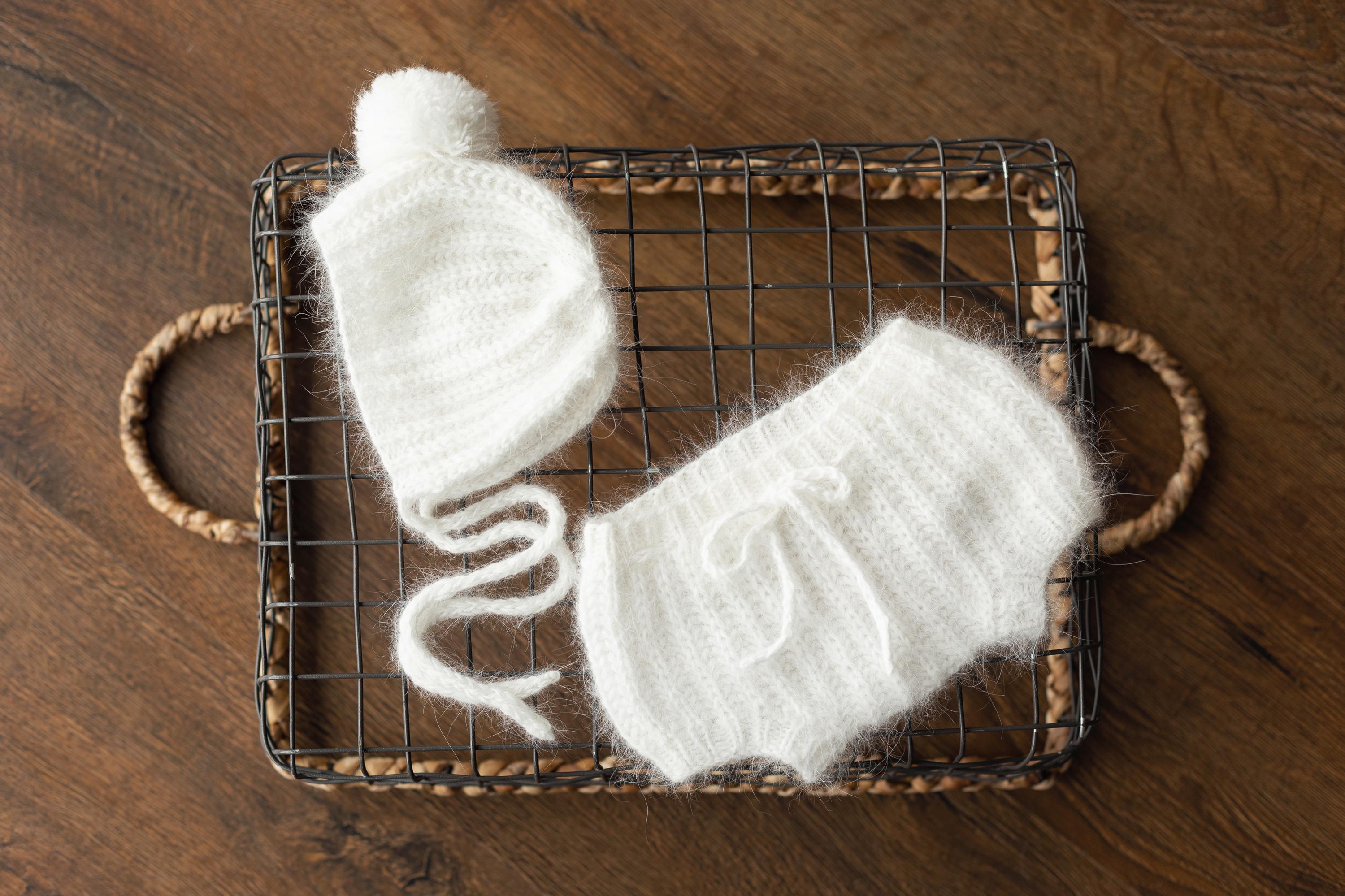 Angora Wool Baby Knitted Bloomers for Newborn Photography Prop, Newborn Diaper Cover Photo Props, Newborn Knit Outfit, Newborn Photo Outfit