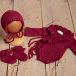 Knitted mohair socks – soft newborn and baby photography prop