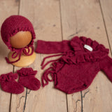 Knitted mohair socks – soft newborn and baby photography prop