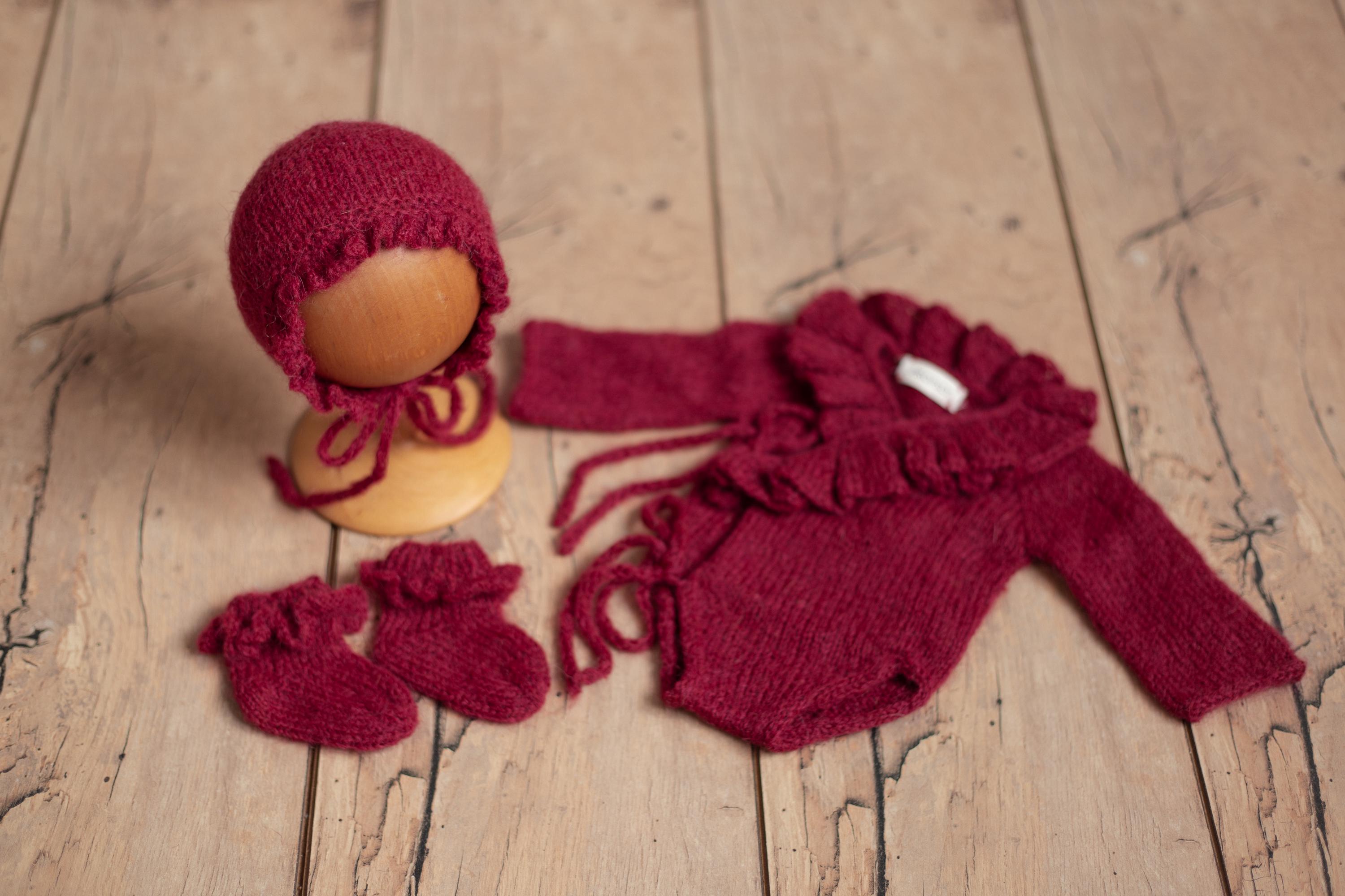 Knitted mohair socks – soft newborn and baby photography prop