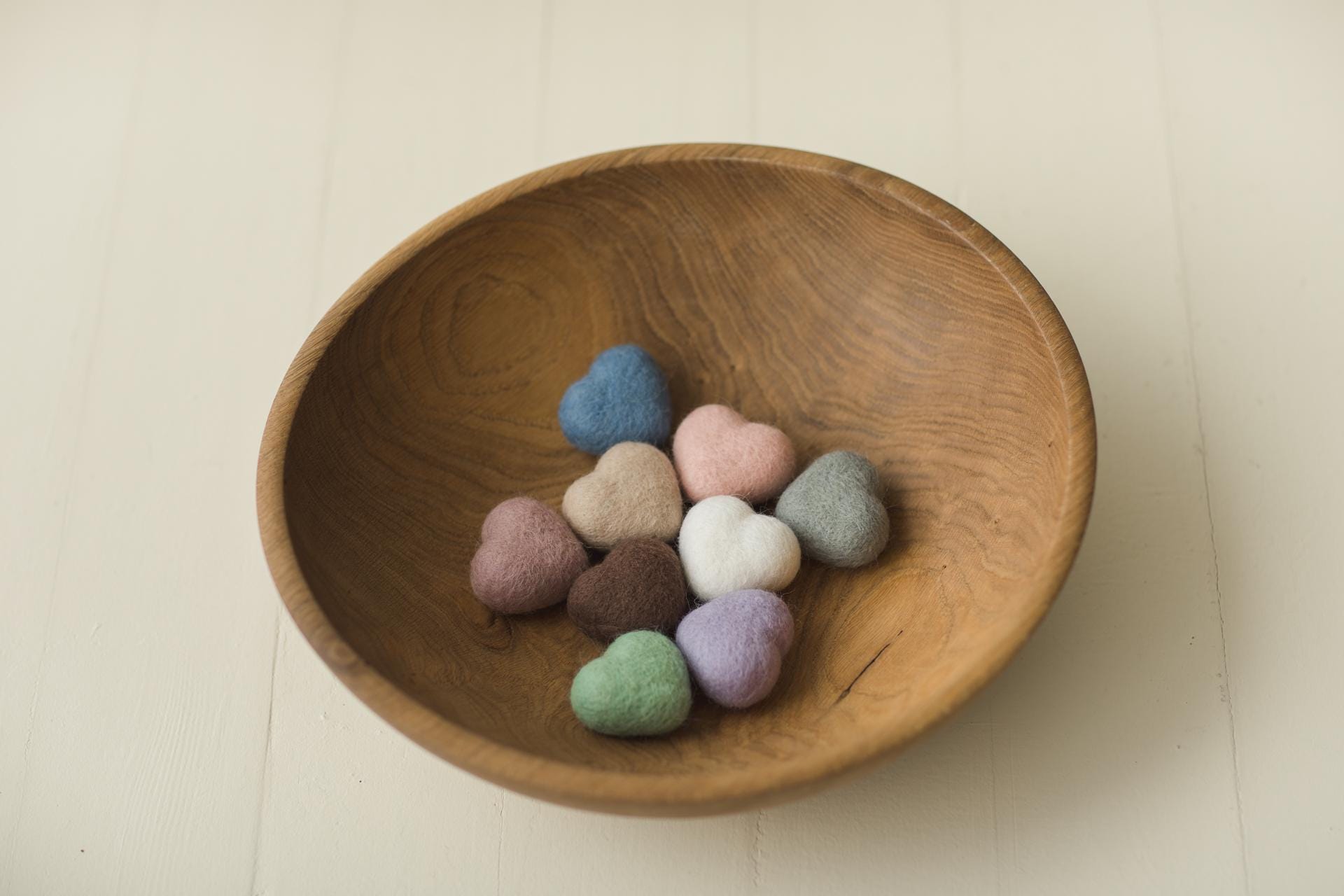 Newborn Felted Hearts Set, Newborn Valentine's heart props, Newborn photography props, Newborn felted prop, Merino wool Heart Baby props