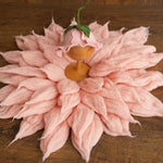 Baby Flower Felt Hat, Flower Newborn Merino Wool Felted Rug Set with Felted Hat for Girl, Newborn Photography props,Newborn Felted Props Set