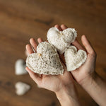 Boho Linen Small Heart Decoration Photo Props, Newborn Photography Props Set, Newborn Heart Photo Props, Baby Heart Toys, Linen Heart Decor