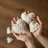 Boho Linen Small Heart Decoration Photo Props, Newborn Photography Props Set, Newborn Heart Photo Props, Baby Heart Toys, Linen Heart Decor