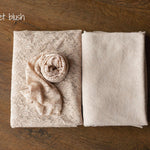 Floral lace wrap and beanbag backdrop – newborn photography prop