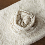Floral lace wrap and beanbag backdrop – newborn photography prop