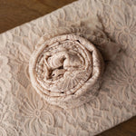 Floral lace wrap and beanbag backdrop – newborn photography prop