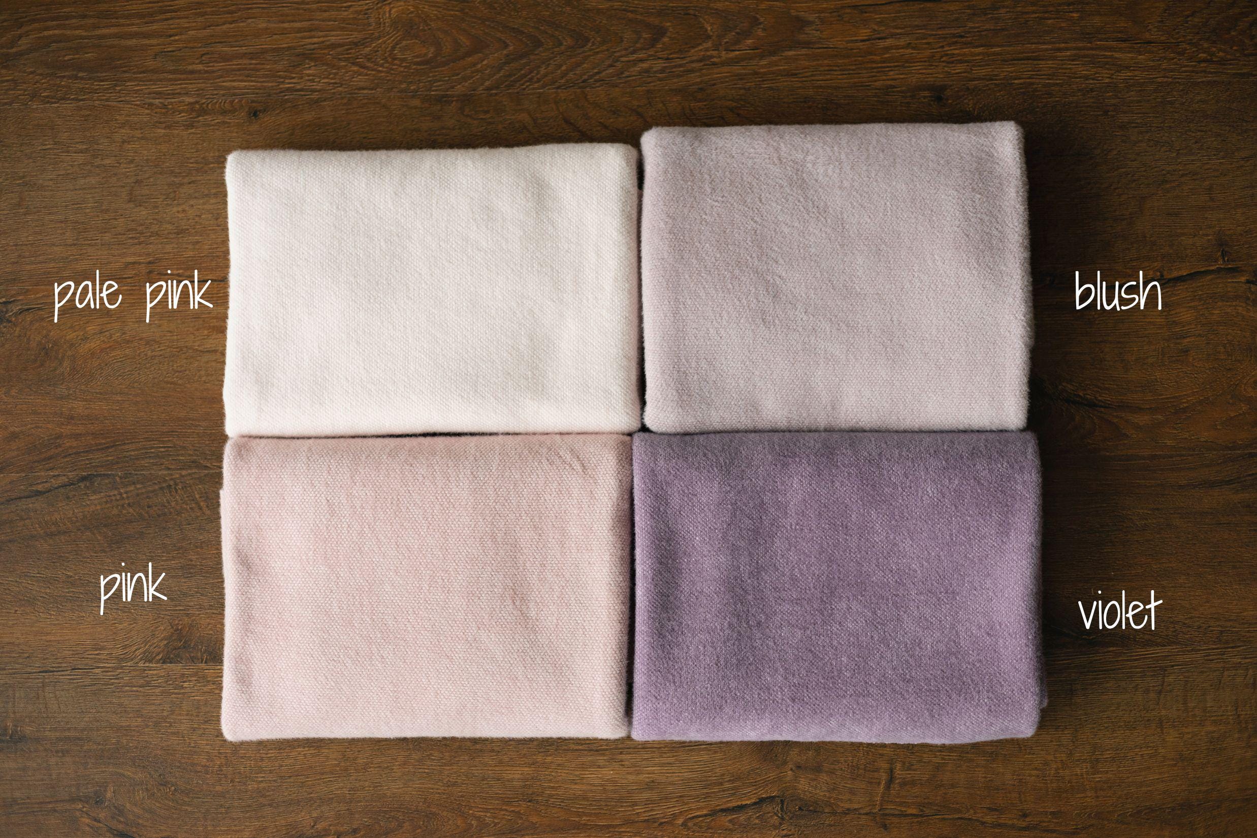 Fluffy wool newborn photography backdrop with matching pillow