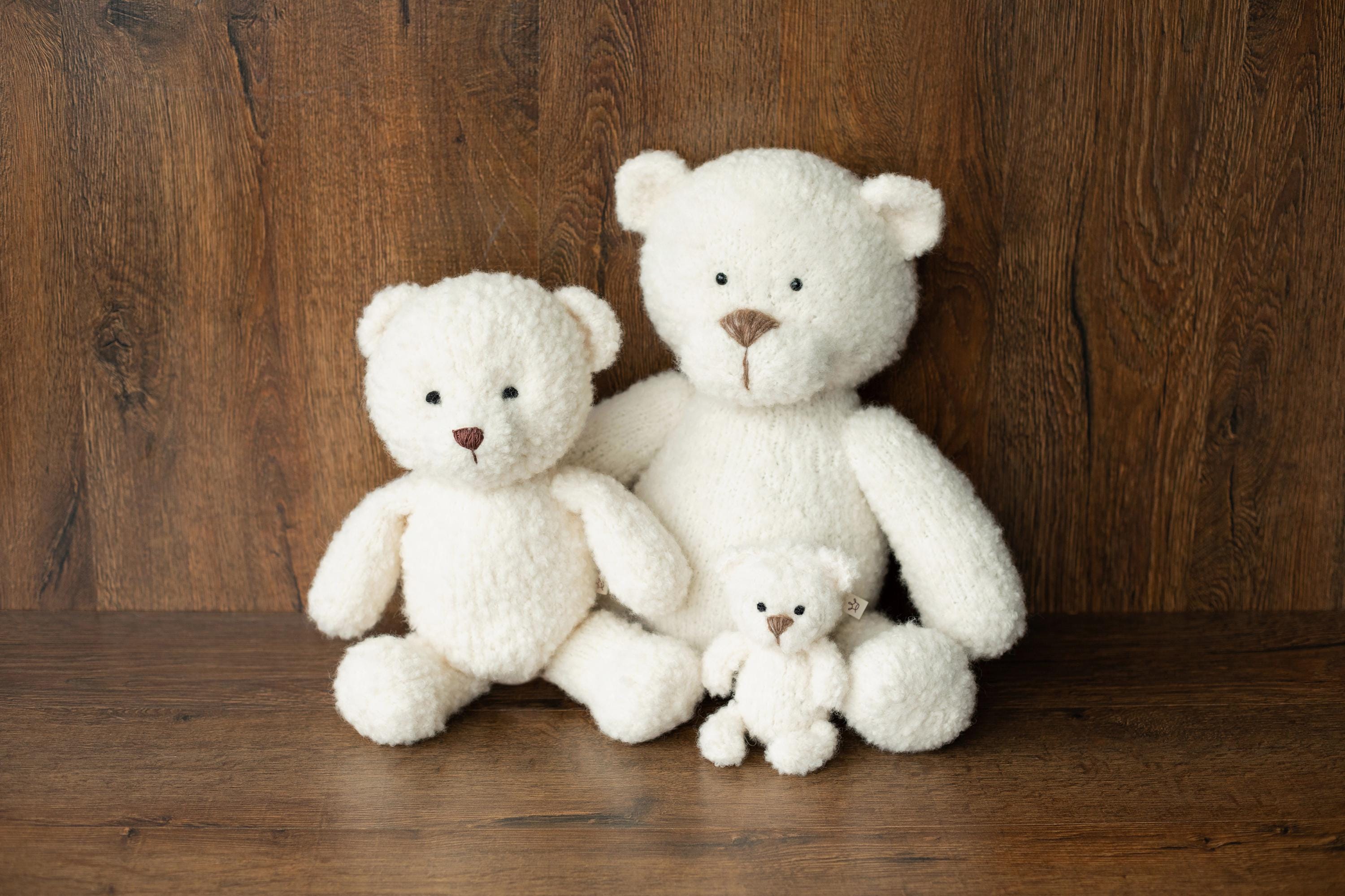 Handmade Boucle Teddy Bears for newborn photography props