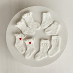 Angora Wool Baby Stockings – Knit Socks for Newborn Girls in Different Designs