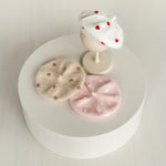 Angora Wool Baby Girl Beret Hat with Hearts – Valentine’s Day Outfit, Newborn Photography Prop