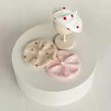 Angora Wool Baby Girl Beret Hat with Hearts – Valentine’s Day Outfit, Newborn Photography Prop
