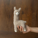 Boucle Knit Alpaca Toy: Soft Handmade Plush for Newborn Photography and Baby Gifts, Newborn Alpaca Toy Baby Shower Gift, Llama Toy for Kids