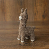 Boucle Knit Alpaca Toy: Soft Handmade Plush for Newborn Photography and Baby Gifts, Newborn Alpaca Toy Baby Shower Gift, Llama Toy for Kids