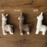 Boucle Knit Alpaca Toy: Soft Handmade Plush for Newborn Photography and Baby Gifts, Newborn Alpaca Toy Baby Shower Gift, Llama Toy for Kids