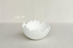 Baby Egg Costume for Sitter Photo Shoots: Easter Outfit with Hat and Egg Shell Photography Prop