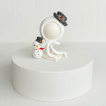 Knitted Baby Snowman Outfit with Snowman Toy – Christmas Newborn Photography Prop