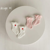 Angora Wool Baby Stockings – Knit Socks for Newborn Girls in Different Designs