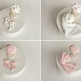 Angora Wool Baby Girl Beret Hat with Hearts – Valentine’s Day Outfit, Newborn Photography Prop