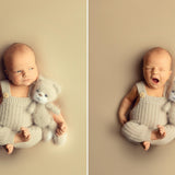 Baby Knit Chunky Sweater Outfit Overall, Newborn Coming Home Outfit, Unisex Baby Knitted Outfit, Newborn Photography Outfit, Newborn Romper