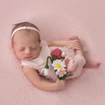 Newborn Felted Flowers Photo Toy, Needle Felted Mini Flowers, Newborn Felted Props for Girl, Newborn Photography Props, Felt Flower Decor