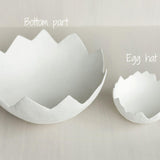 Baby Egg Costume for Sitter Photo Shoots: Easter Outfit with Hat and Egg Shell Photography Prop