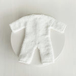 Knitted Baby Snowman Outfit with Snowman Toy – Christmas Newborn Photography Prop