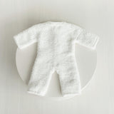 Knitted Baby Snowman Outfit with Snowman Toy – Christmas Newborn Photography Prop