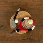 Felt Newborn Sports Toys: Tennis Racket and Golf Club with Balls for Baby Photoshoots and Shower Gifts
