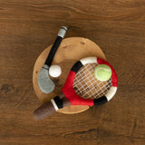 Felt Newborn Sports Toys: Tennis Racket and Golf Club with Balls for Baby Photoshoots and Shower Gifts