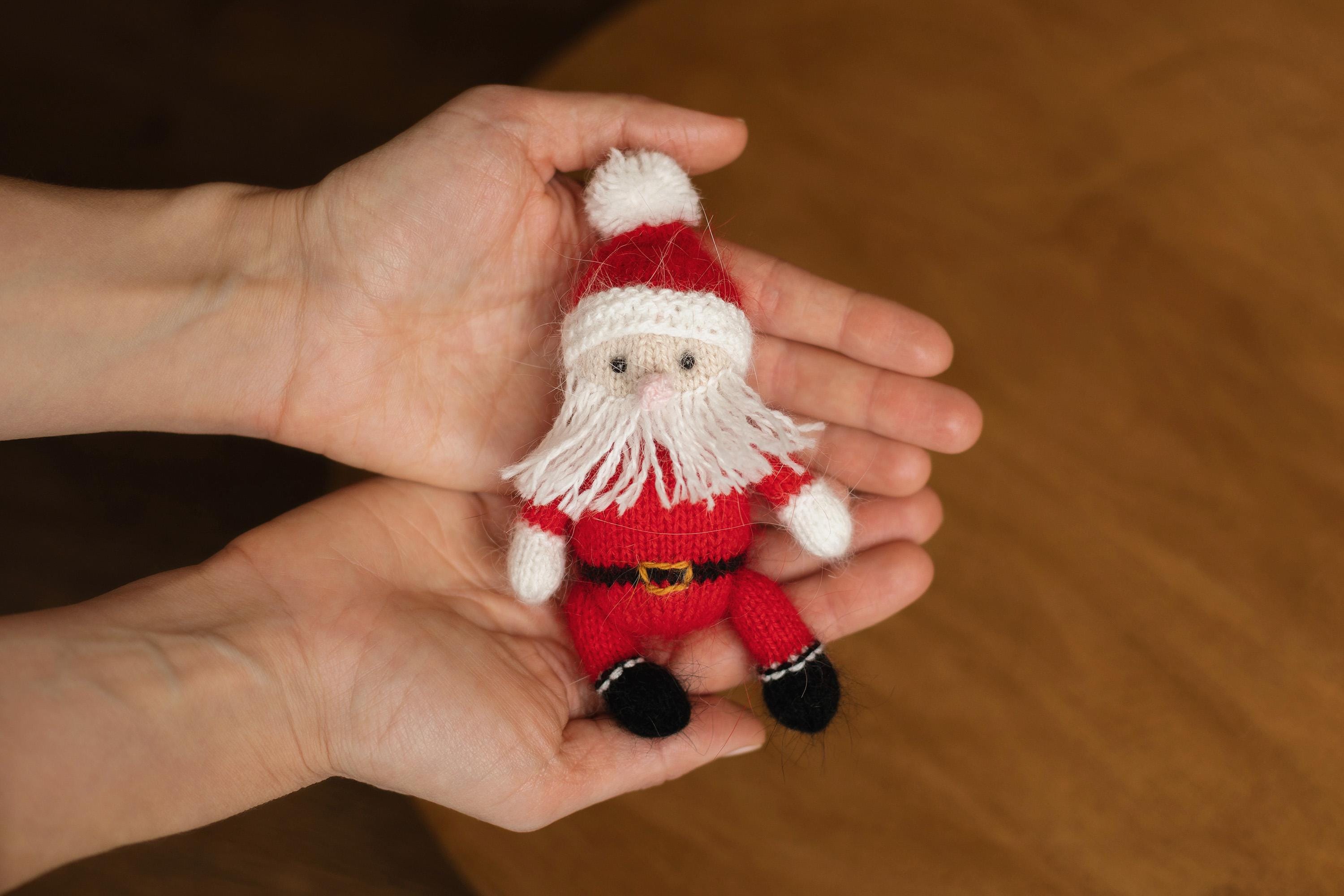 Newborn Santa Claus Outfit, Newborn Christmas Outfit, Knitted Newborn Santa Hat, Newborn Knitted Outfit, Christmas Newborn Photography Props