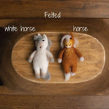Felted and Knitted Horse and Unicorn Toys for Newborn Photography — Lunar “Year of the Horse” Inspired Baby Photo Props