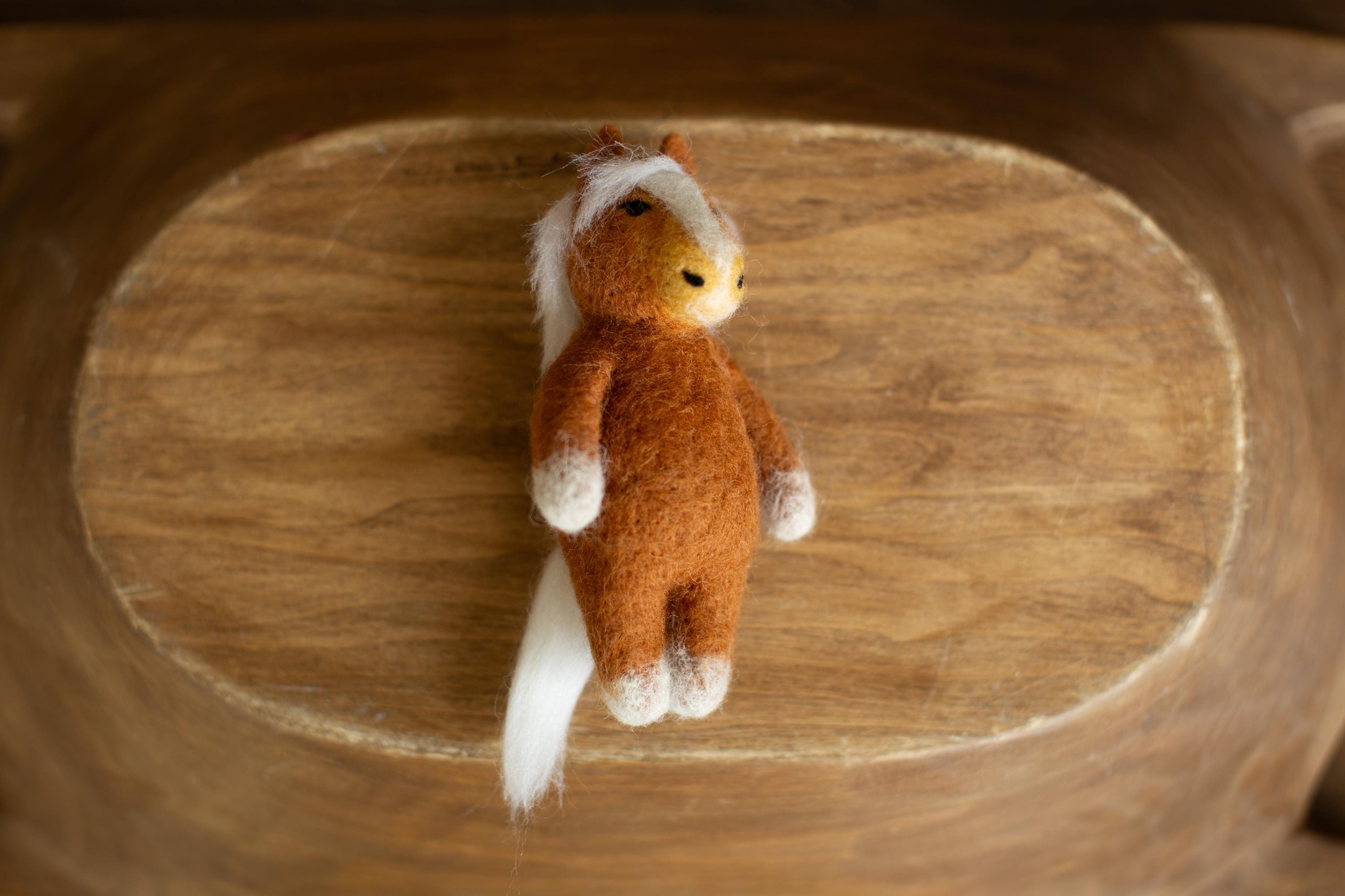 Felted and Knitted Horse and Unicorn Toys for Newborn Photography — Lunar “Year of the Horse” Inspired Baby Photo Props